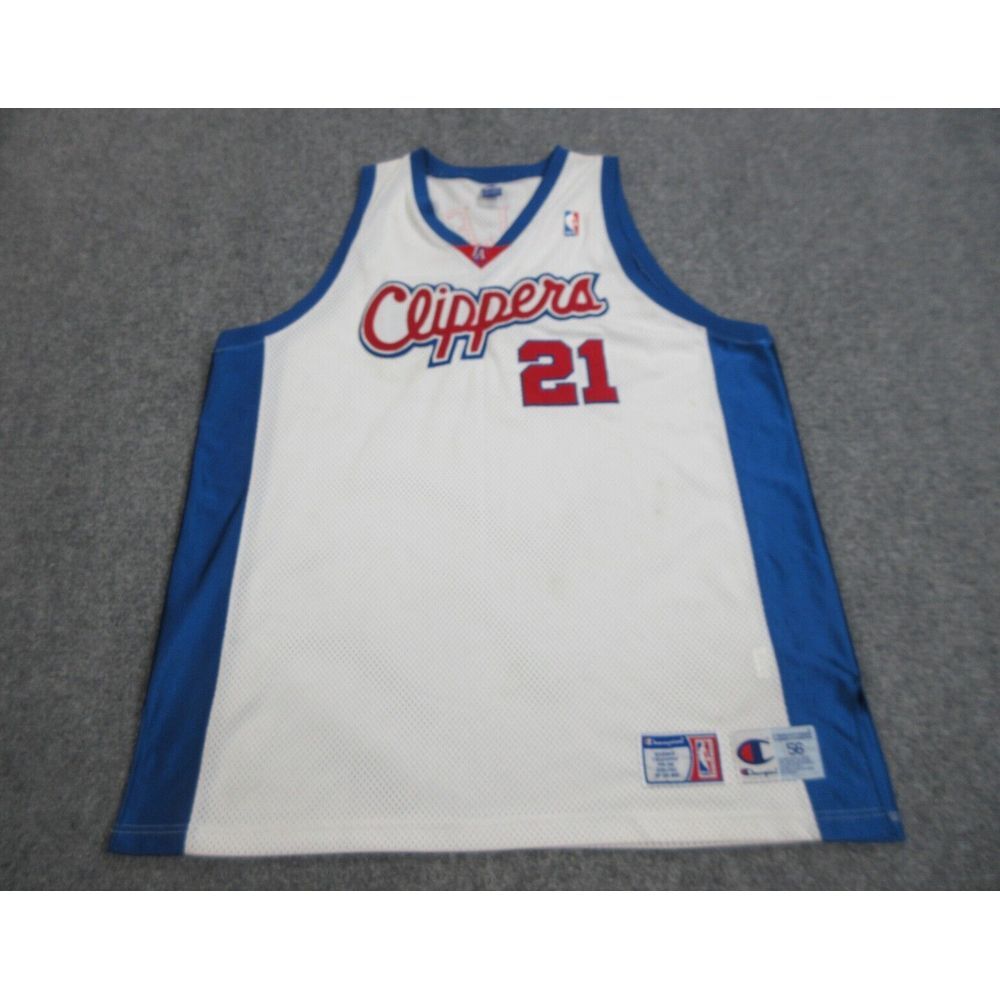 VINTAGE Darius Miles LA Clippers Jersey Mens 56 White NBA Basketball Champion
